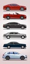 A set of vector models of English cars.